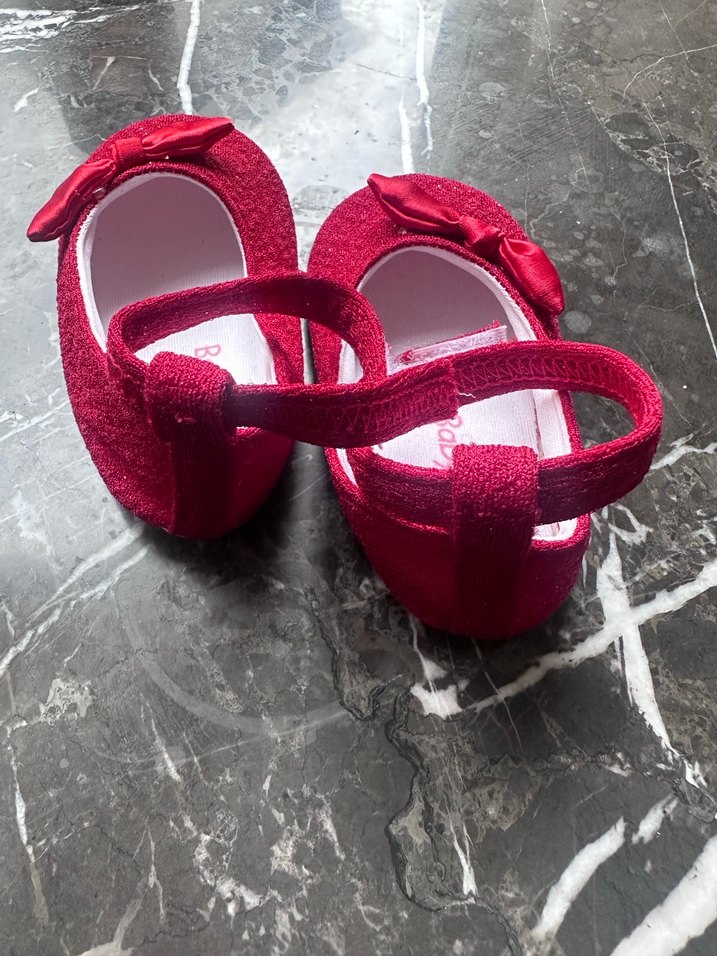 Kız Çocuk Kırmızı Fiyonklu Babet - Görsel 2