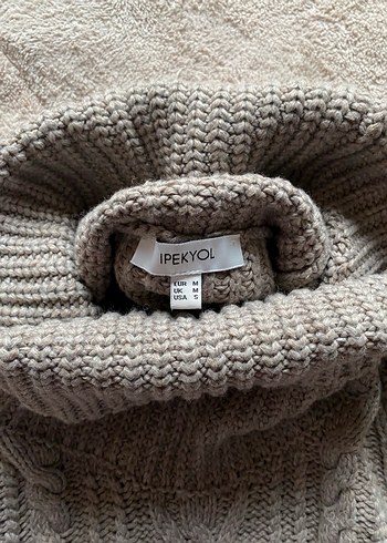 Gri Bohem Boğazlı Örgü Kadın Kazak - Görsel 2