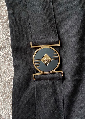 Siyah Midi Kemerli Kadın Etek - Görsel 2