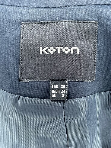 36 Beden lacivert Renk Koton Blazer %70 İndirimli.