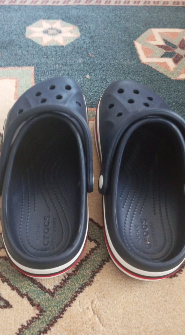 Crocs Erkek Mavi Terlikler Velcro Kayışlı - Görsel 5