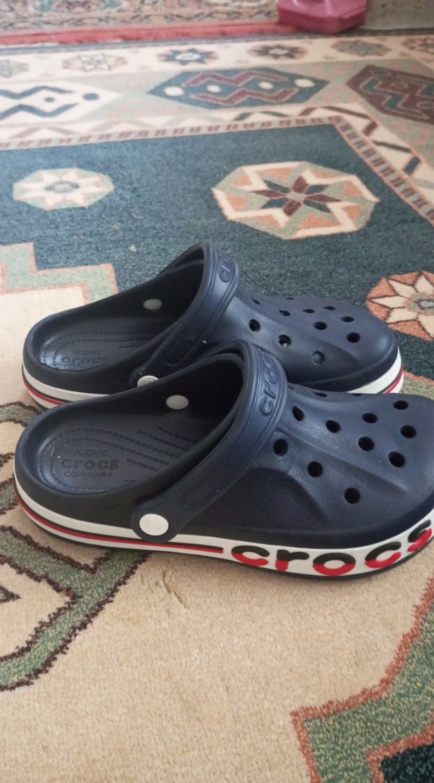 Crocs Erkek Mavi Terlikler Velcro Kayışlı - Görsel 4