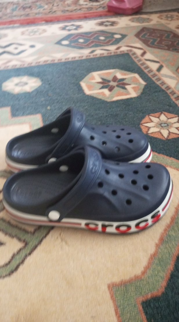 Crocs Erkek Mavi Terlikler Velcro Kayışlı - Görsel 3