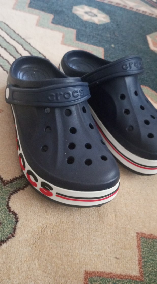 Crocs Erkek Mavi Terlikler Velcro Kayışlı - Görsel 2