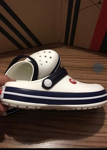 Crocs Beyaz Erkek Terlikler Velcro Bantlı - Görsel 2