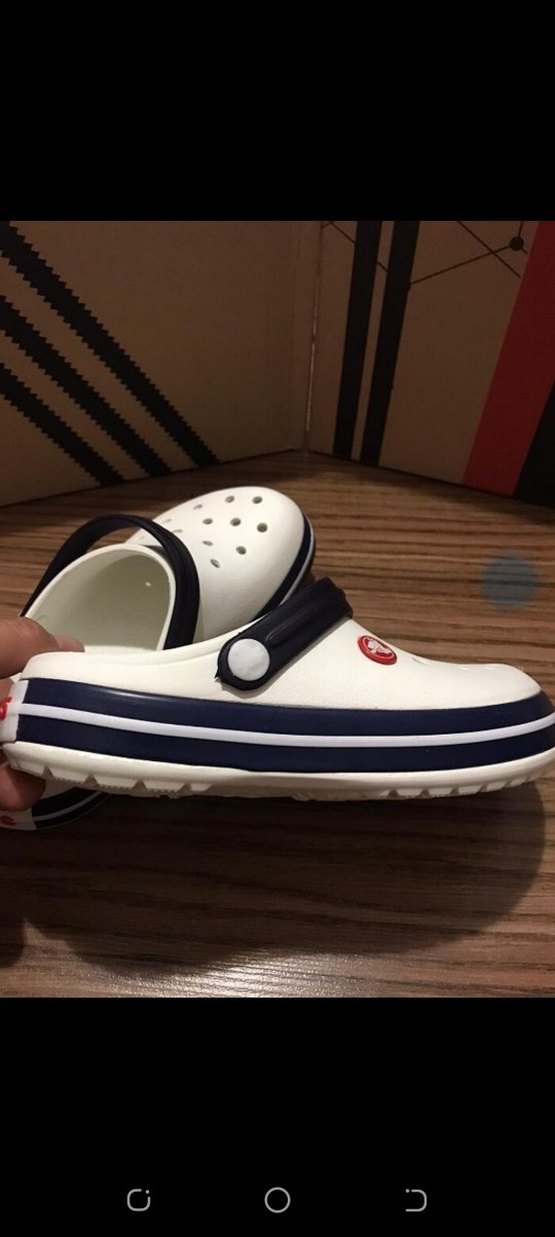 Crocs Beyaz Erkek Terlikler Velcro Bantlı - Görsel 2