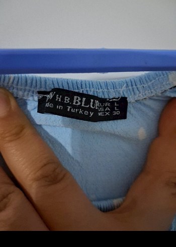 Mavi Çiçek Desenli Uzun Volanlı Elbise - Görsel 3