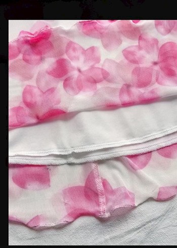 pembe çiçekli elbise - Görsel 8