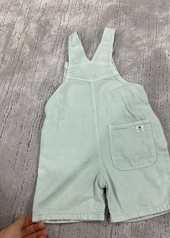 Bebek zara  Yeşil Denim Kısa Salopet - Görsel 3