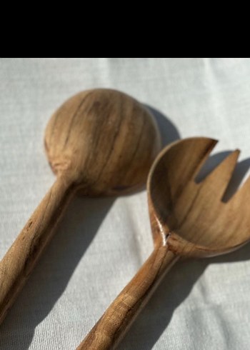 mackenzie muadili Siyah Beyaz Kareli Saplı servis seti son takım - Görsel 3