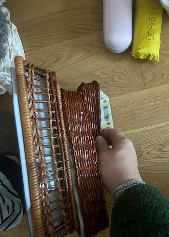 fırına girebilen şık kaplar Hasır Sepetli - Görsel 5