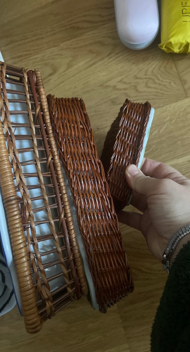 fırına girebilen şık kaplar Hasır Sepetli - Görsel 2