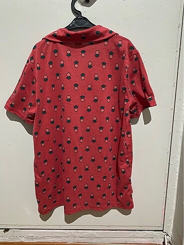m Beden Çilek desenli pijama üstü