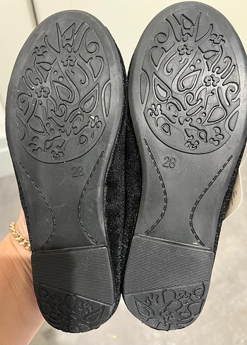 Lcw 28 no Kız Çocuk Siyah Kadife Fiyonk Detaylı Babet - Görsel 3