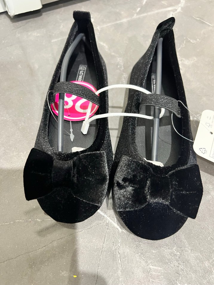 Lcw 28 no Kız Çocuk Siyah Kadife Fiyonk Detaylı Babet - Görsel 2