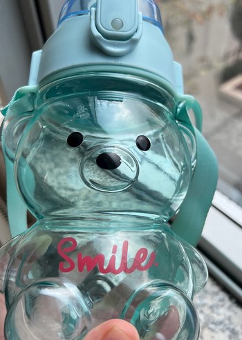 Renkli Ayı Figürlü Mavi Çocuk Matara - Görsel 4