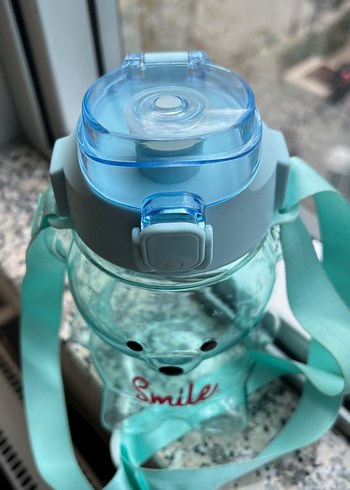 Renkli Ayı Figürlü Mavi Çocuk Matara - Görsel 6