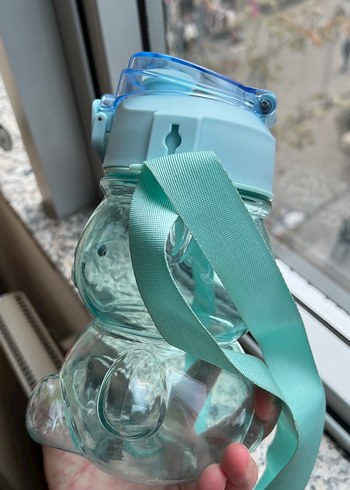 Renkli Ayı Figürlü Mavi Çocuk Matara - Görsel 2