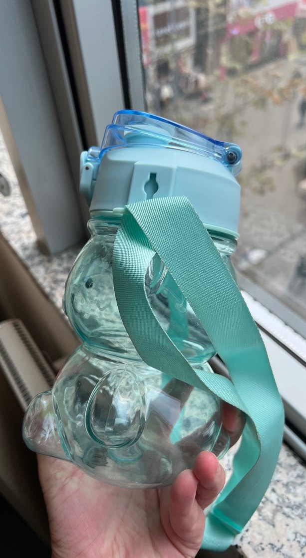 Renkli Ayı Figürlü Mavi Çocuk Matara - Görsel 2