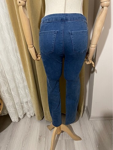xs Beden lacivert Renk Hamile jean