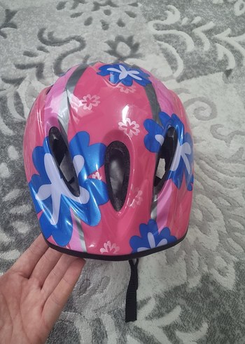 Renkli Desenli Pembe Bisiklet Kaskı - Görsel 2