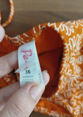 Turuncu Desenli Mini Bohem Mayo - Görsel 5