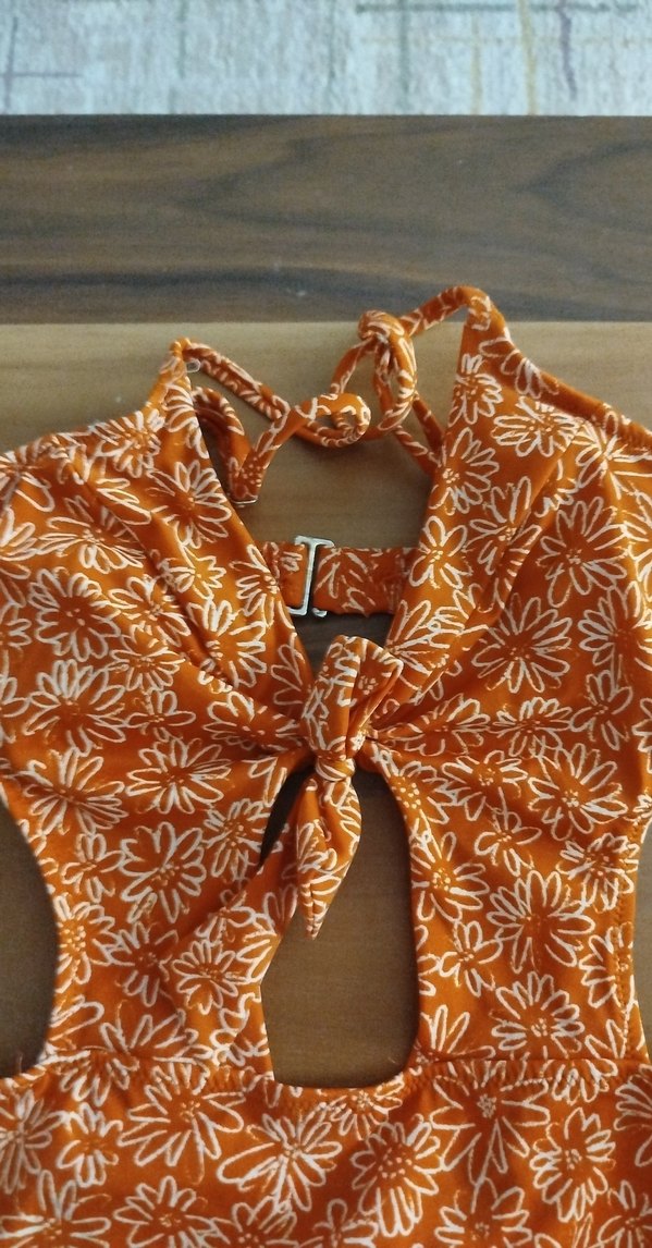 Turuncu Desenli Mini Bohem Mayo - Görsel 3