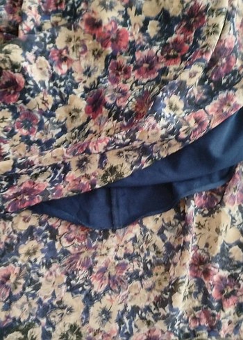 Çiçek Desenli önü kısa arkası uzun etek - Görsel 6