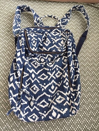 Desenli kot kumaş sırt çantası