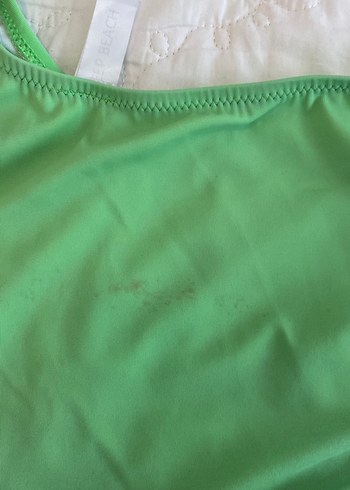 Yeşil Siyah Drapeli Tek Omuz Mayo - Görsel 2