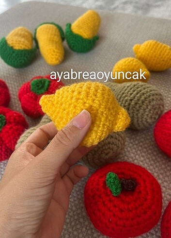 Beden Renk Amigurumi örgü oyuncak meyve sebze