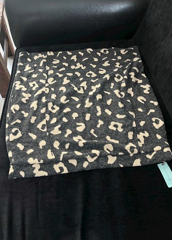 Gri Desenli Midi etek - Görsel 5