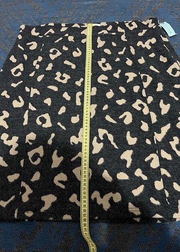 Gri Desenli Midi etek - Görsel 6