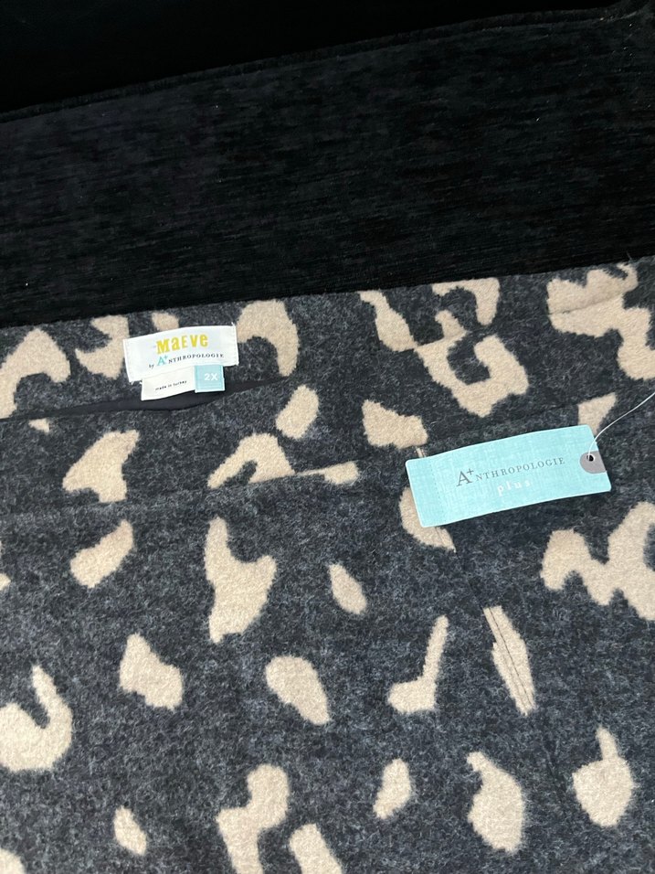 Gri Desenli Midi etek - Görsel 3