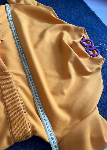 Persvective Sarı Midi Kadın Salaş Elbise - Görsel 6