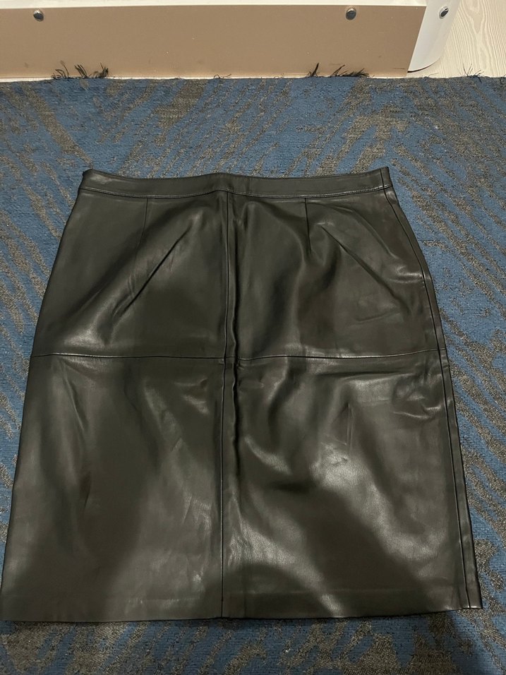 Siyah Deri Midi Kalem Etek - Görsel 5