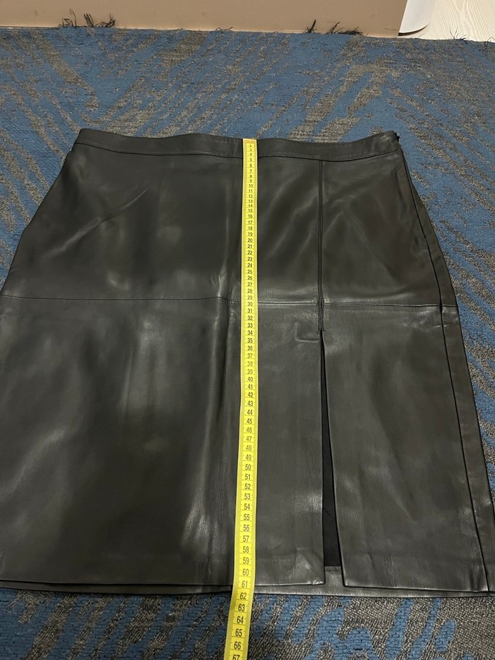 Siyah Deri Midi Kalem Etek - Görsel 2