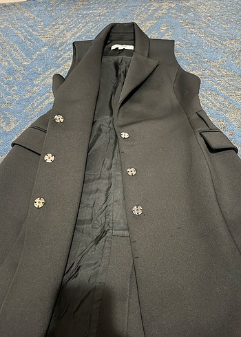 Siyah Uzun Kadın Yelek - Görsel 10