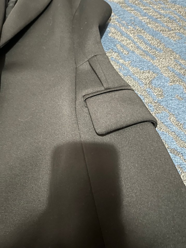 Siyah Uzun Kadın Yelek - Görsel 3