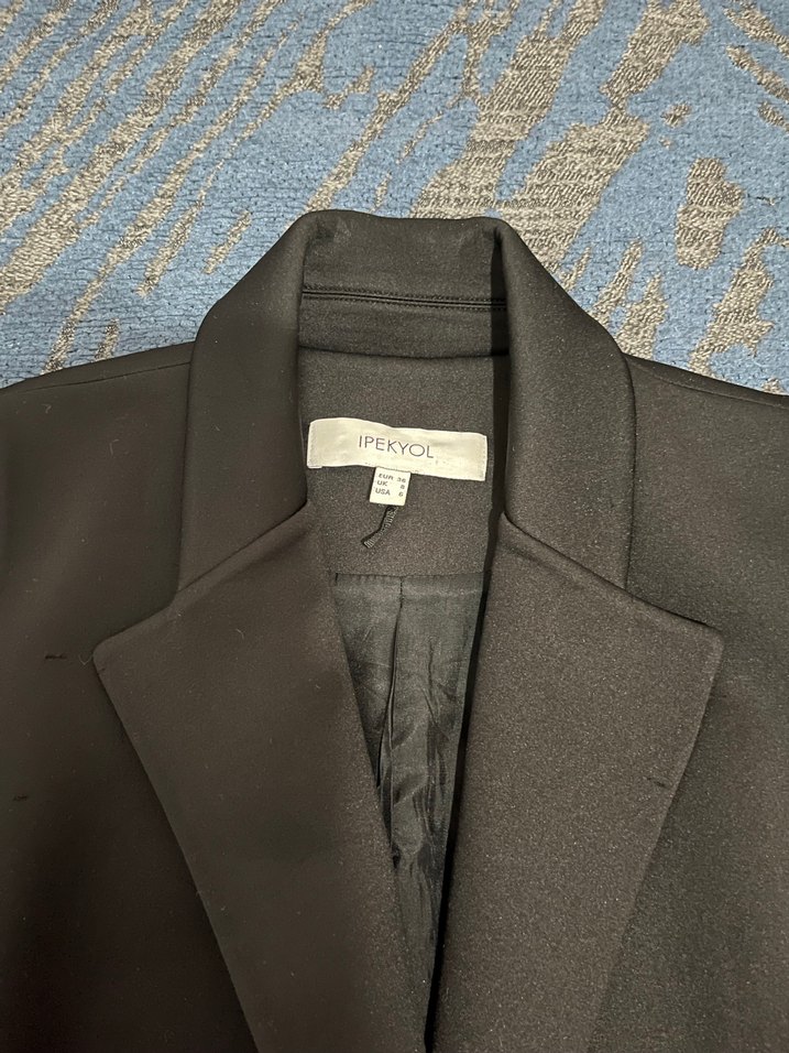 Siyah Uzun Kadın Yelek - Görsel 2