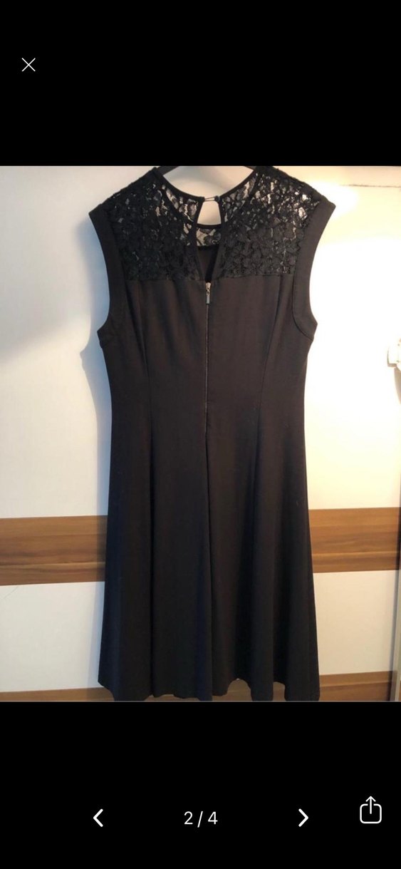 Siyah Midi Kadın Elbise - Görsel 2