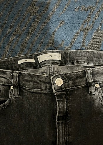 Gri Batik Desenli Midi Kadın Kot Pantolon - Görsel 3