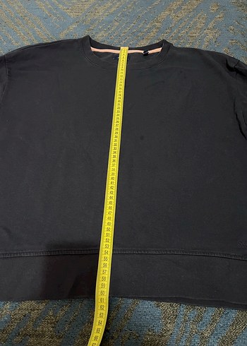 Lacivert Çiçek Desenli Oversize Sweatshirt - Görsel 2