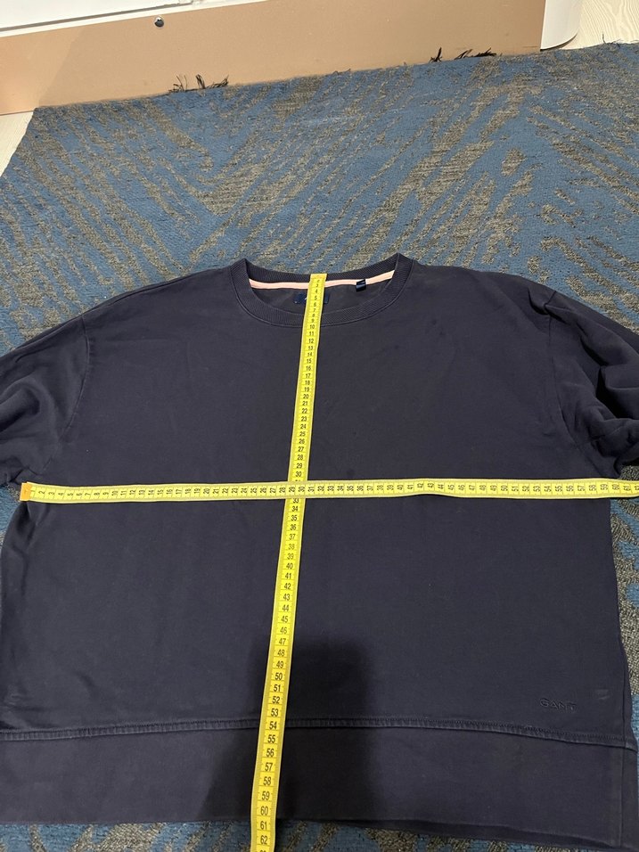 Lacivert Çiçek Desenli Oversize Sweatshirt - Görsel 3