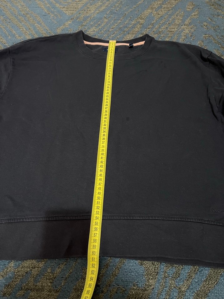 Lacivert Çiçek Desenli Oversize Sweatshirt - Görsel 2