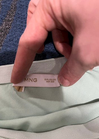 Çağla yeşili Saten Midi Etek, Salaş Kesim - Görsel 6