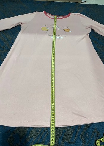 Pembe Uzun Kollu Midi Kadın pijama - Görsel 3