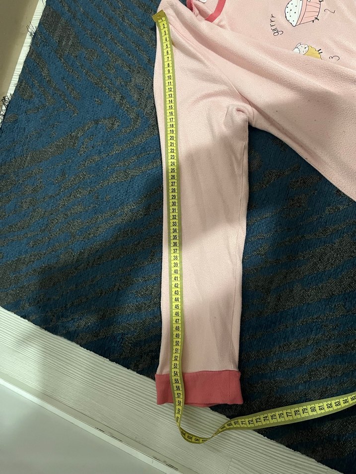 Pembe Uzun Kollu Midi Kadın pijama - Görsel 4