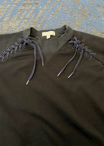 Twist Siyah Kadın Uzun Kollu Sweatshirt - Görsel 2