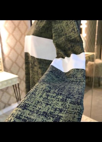 Uzun Kollu haki Kadın Triko Tunik - Görsel 5